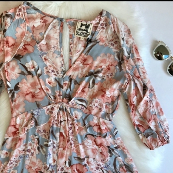 Jaase Aria Floral Ruffle‎ Romper shorts beach boho - Picture 2 of 9